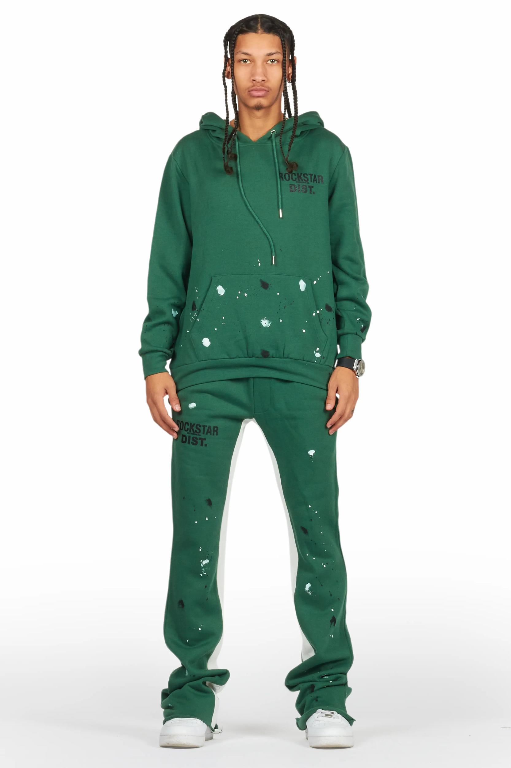 Jaco Green Hoodie Baggy Fit Pant Track Set Male Product Image