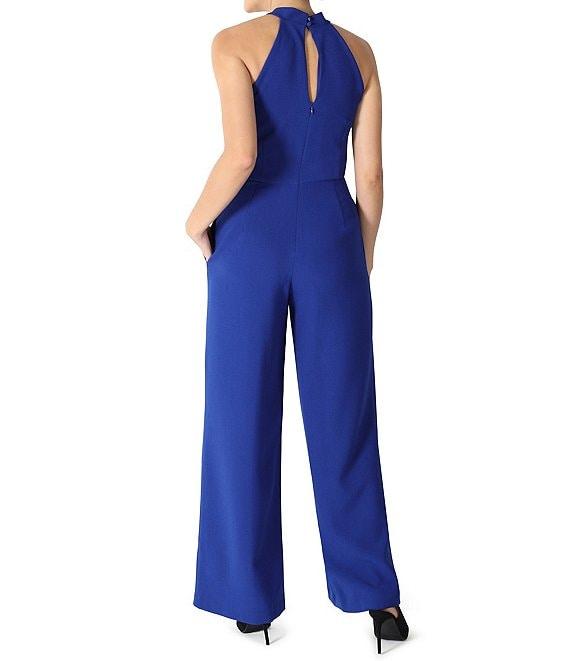 Julia Jordan Halter Twist Neck Sleeveless Pocketed Jumpsuit Product Image