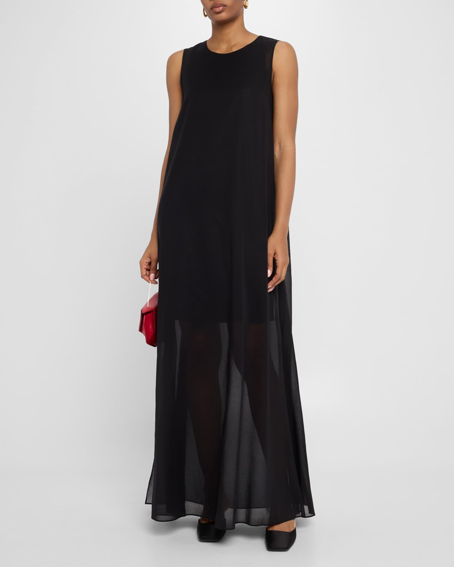 Sleeveless Layered Side-Slit Maxi Dress Product Image
