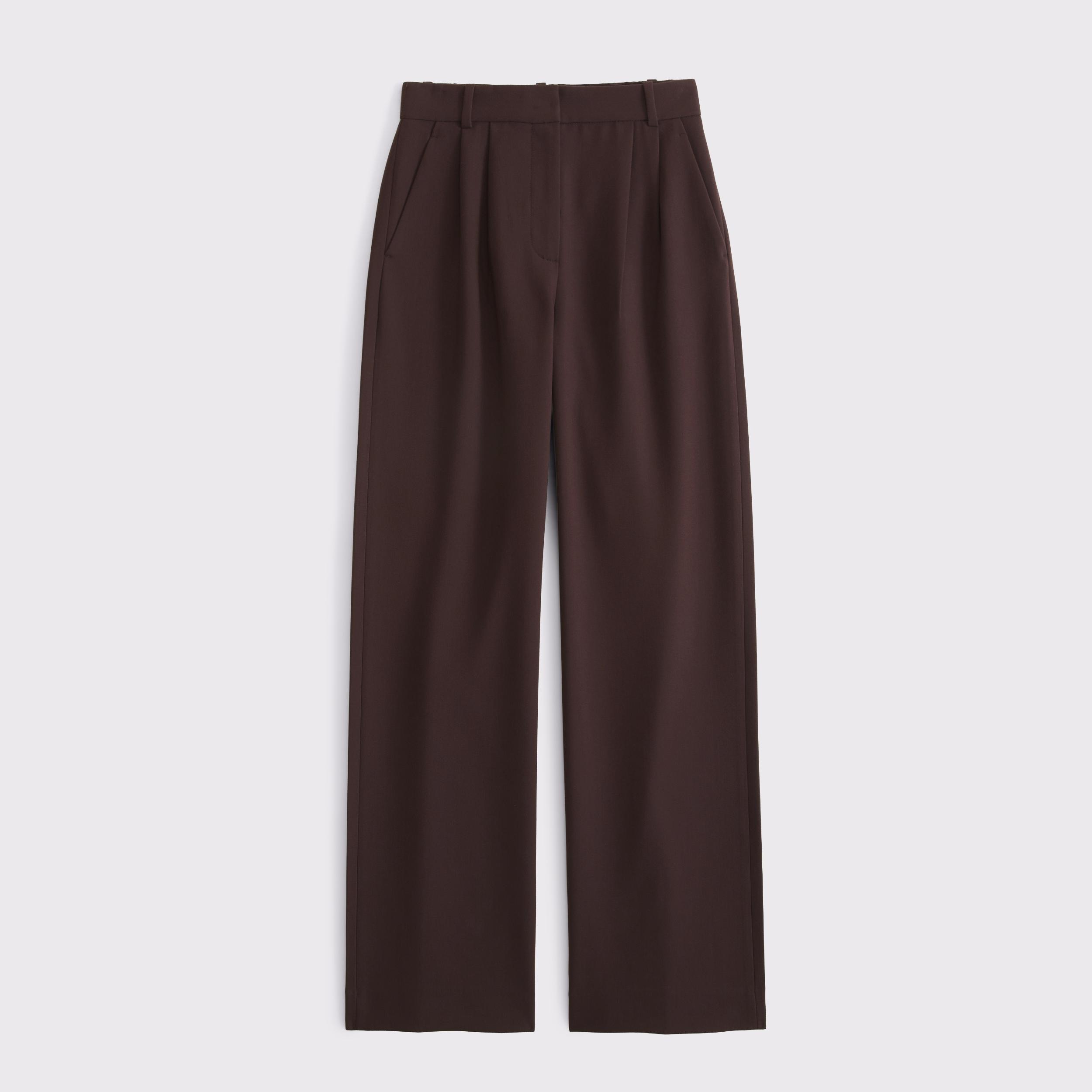 Curve Love A&F Sloane Tailored Wide Leg Pant Product Image