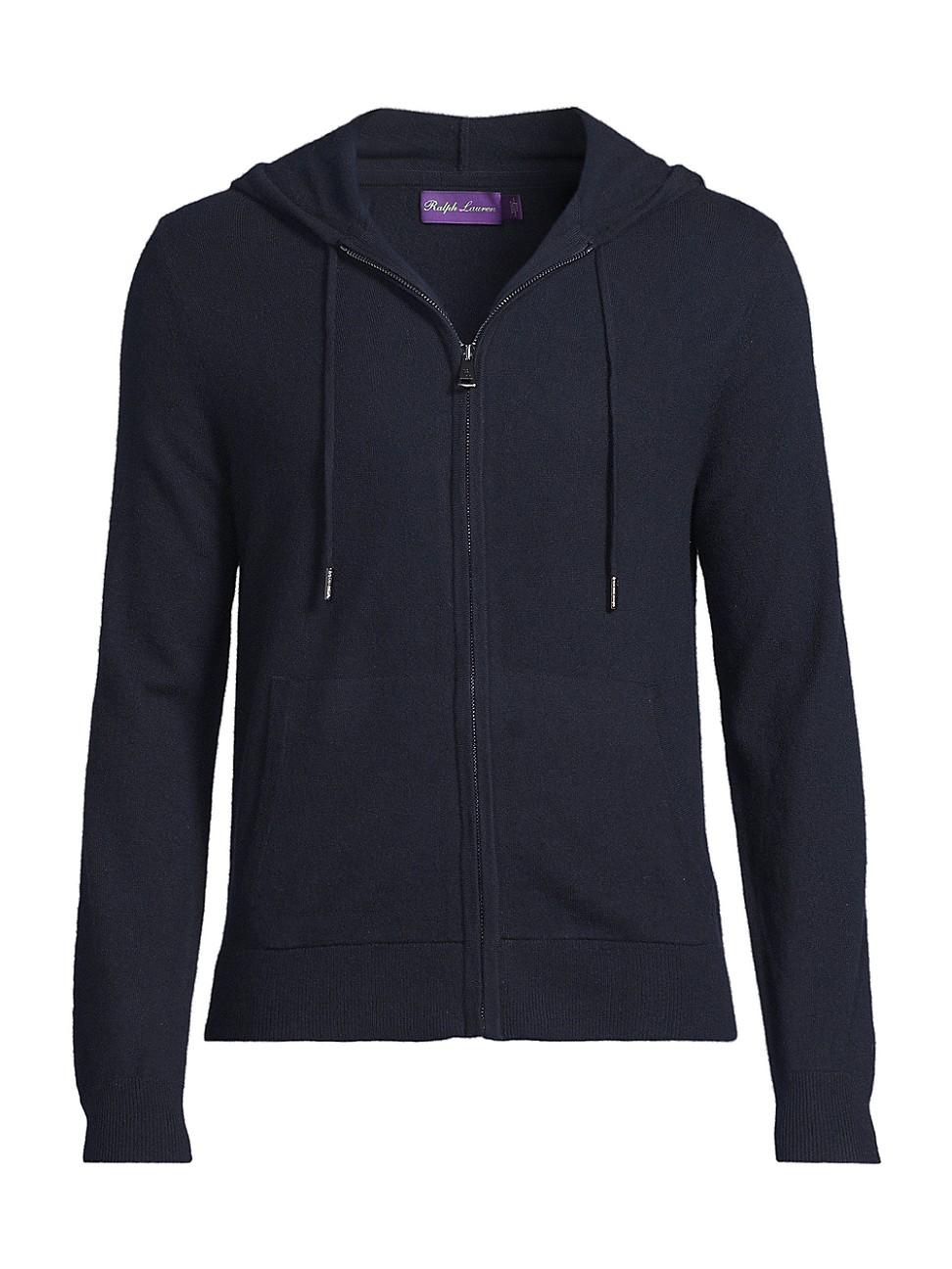 Mens Wool-Cashmere Hooded Full-Zip Sweater Product Image