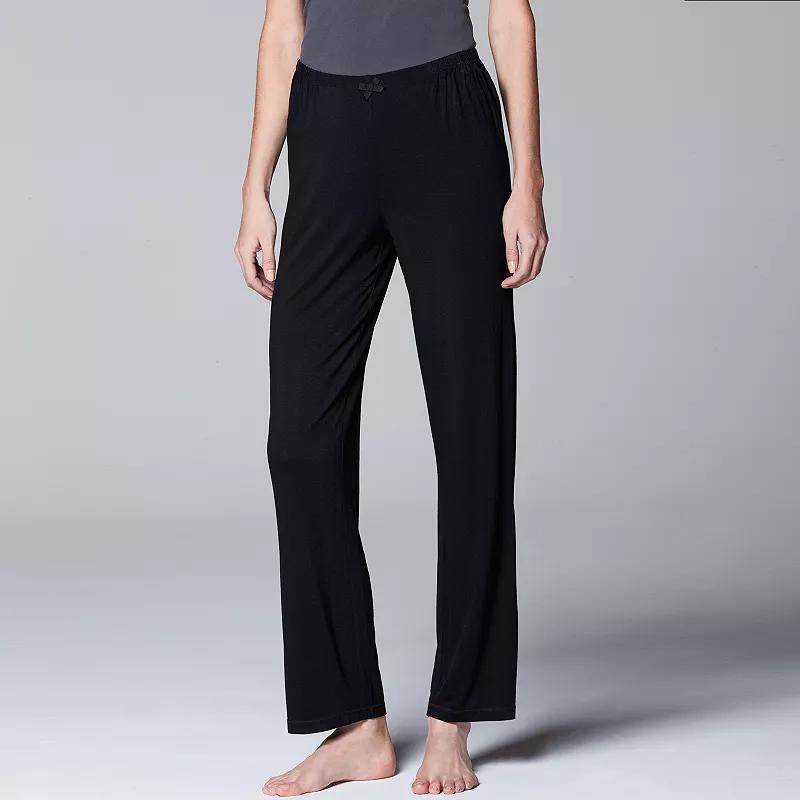 Women's Simply Vera Vera Wang Basic Solid Luxury Pajama Pants,  Product Image