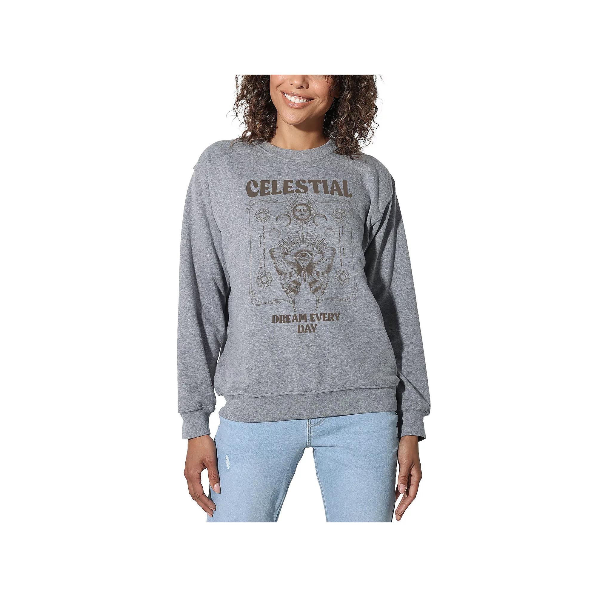 Women's Suburban Riot Dream Every Day Willow Graphic Sweatshirt, Girl's, Size: Large, Grey Gray Product Image