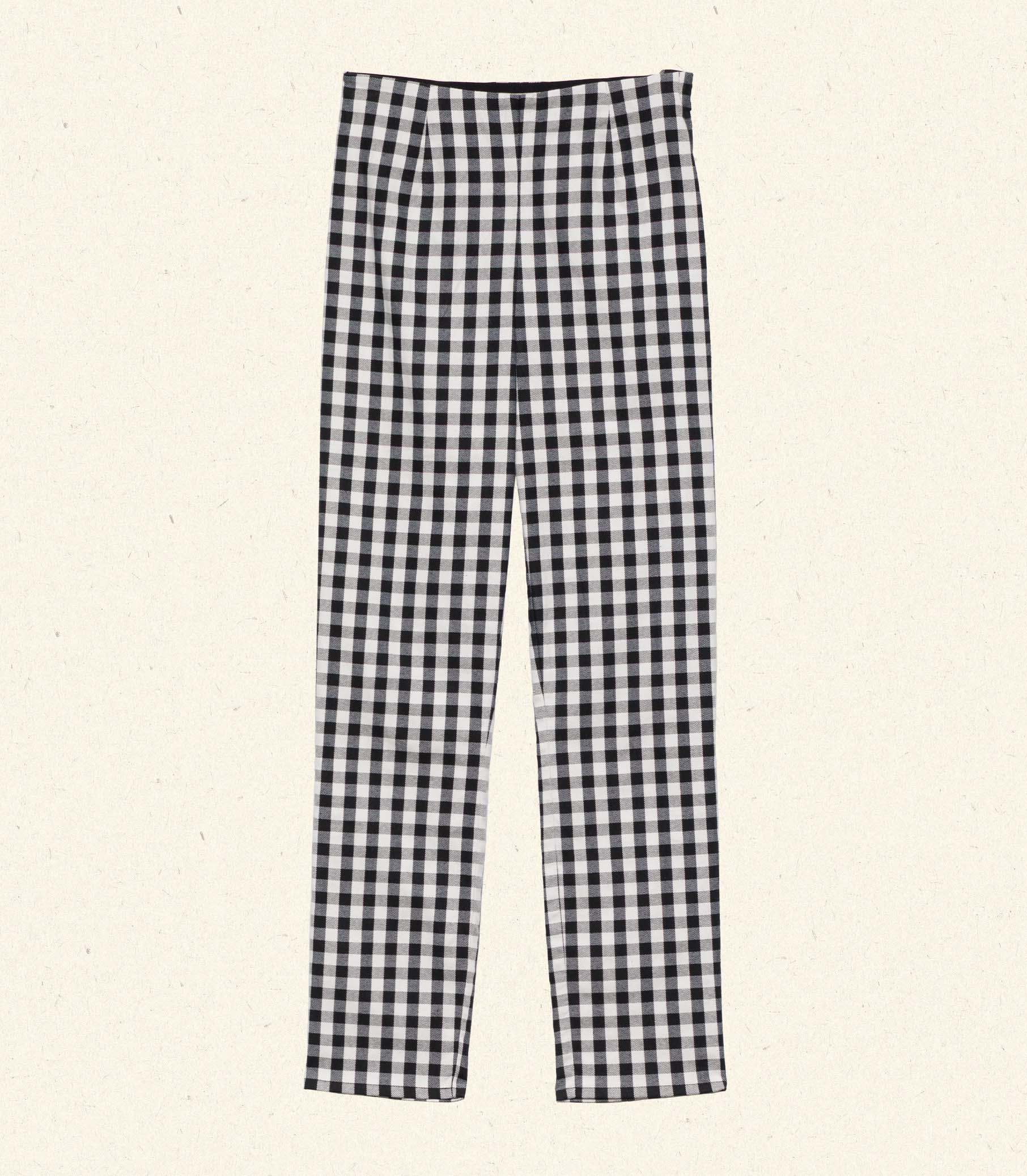 LULA CROP PANT -- NOIR MARJORIE GINGHAM Product Image