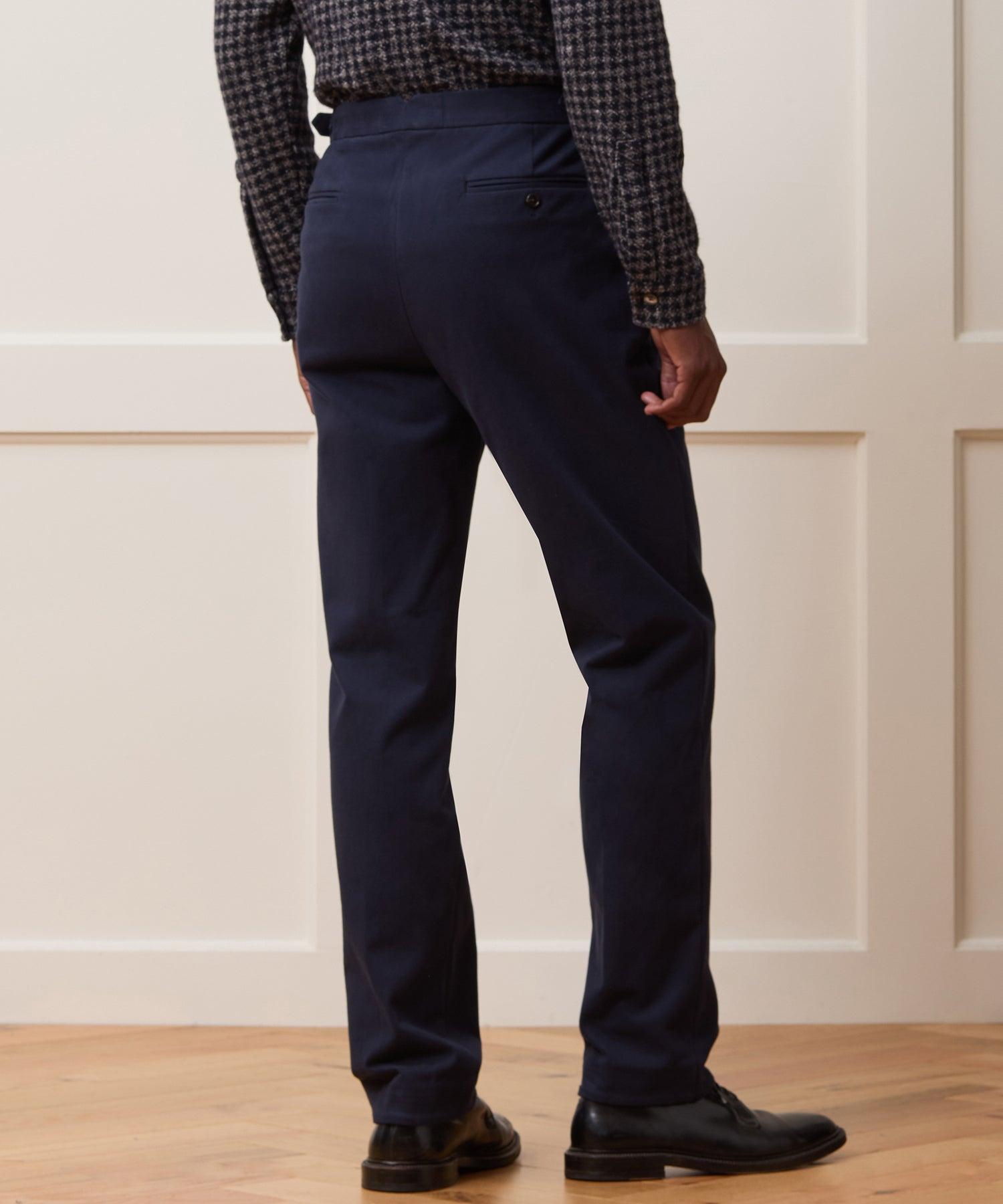 Italian Brushed Cotton Side Tab Trouser Product Image