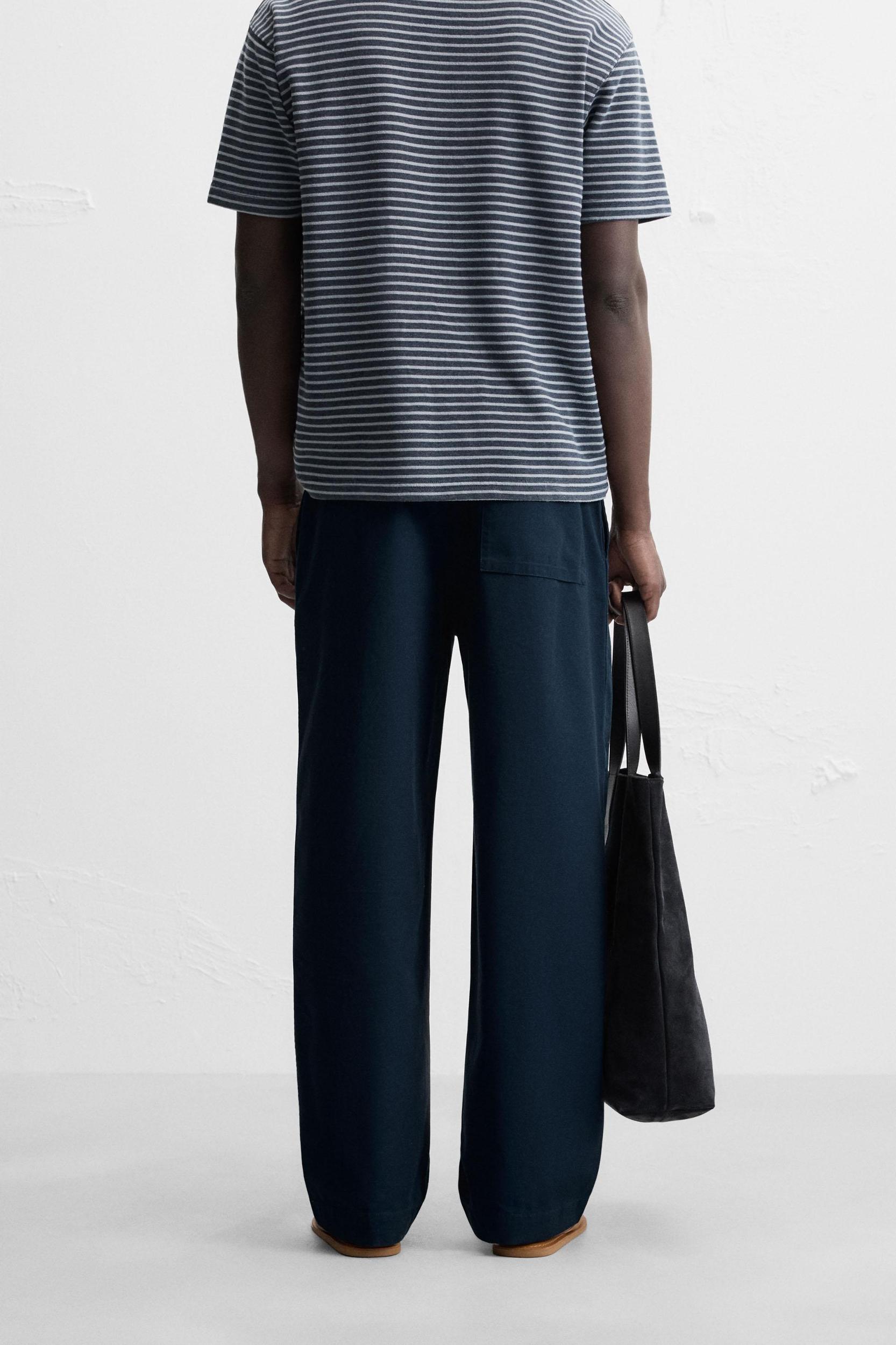 RELAXED STRAIGHT FIT PANTS Product Image