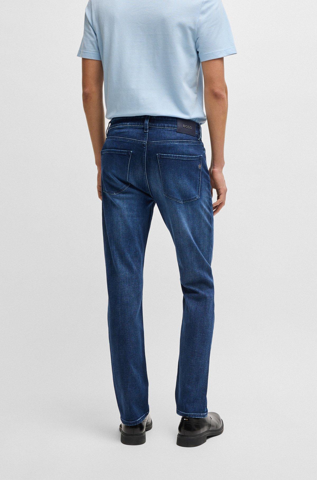 Delaware slim-fit jeans in dark-blue stretch denim Product Image