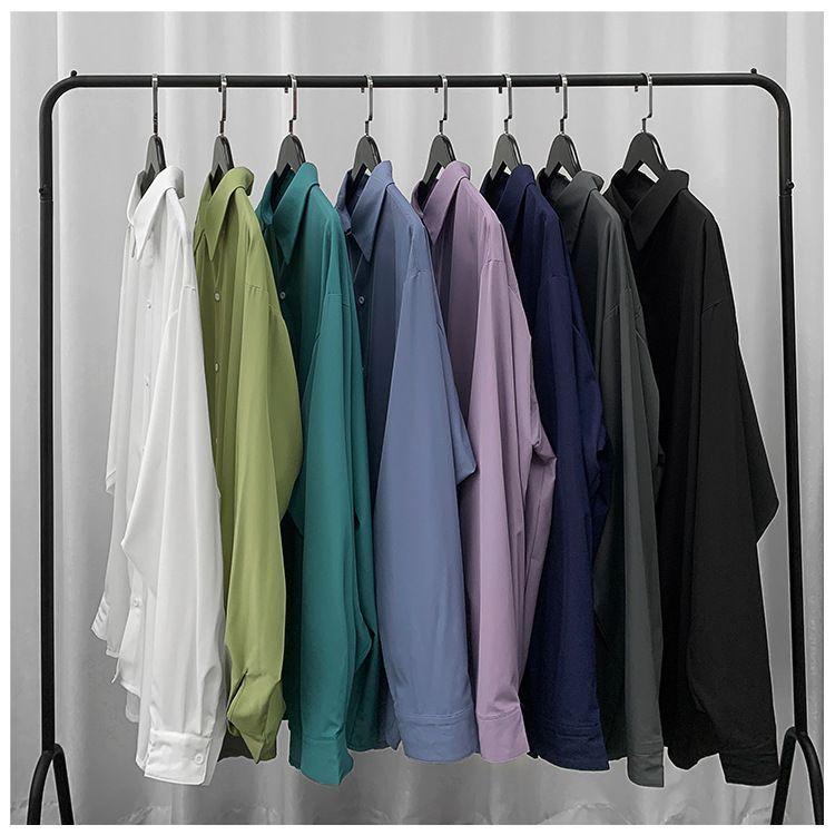 Long-Sleeve Plain Shirt Product Image