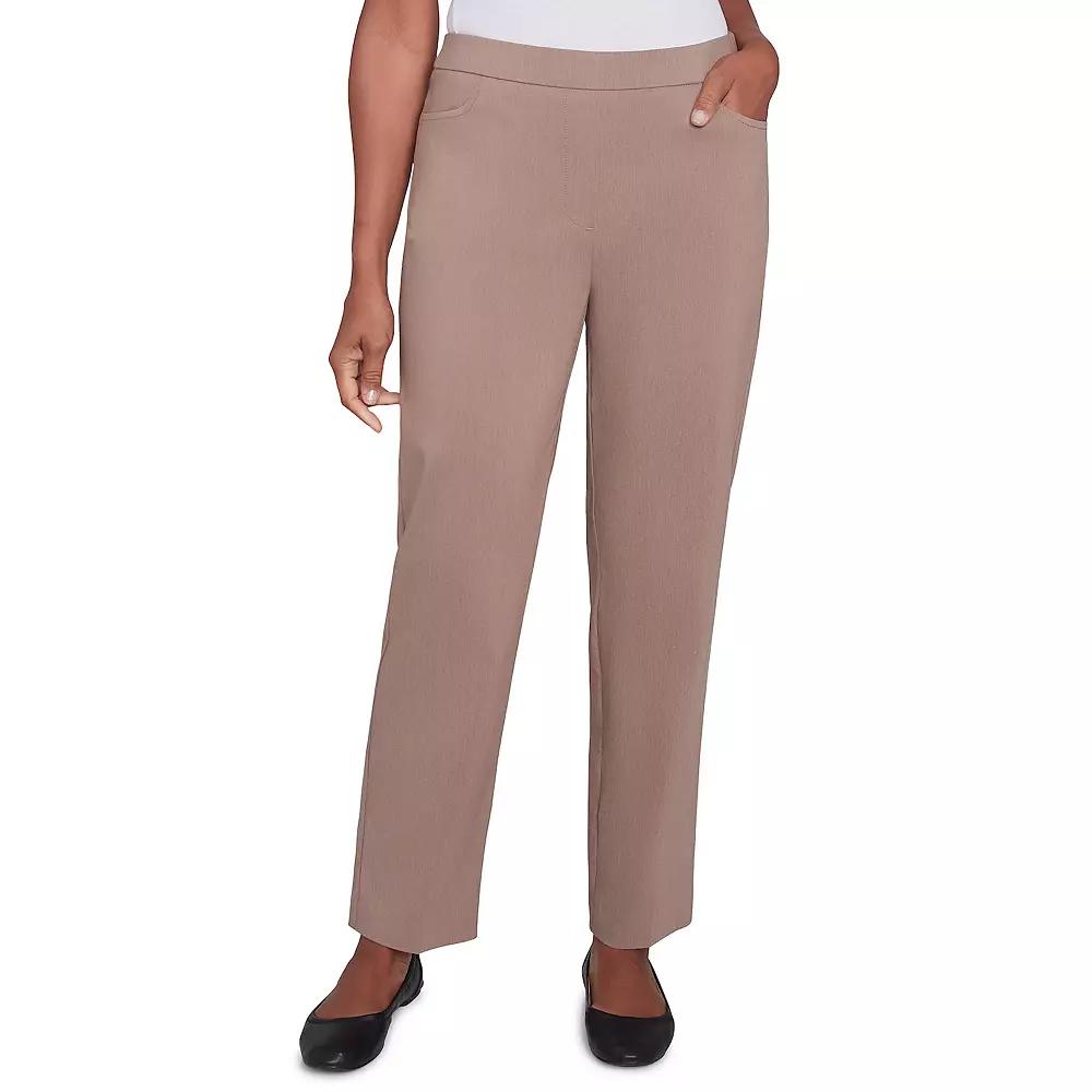 Women's Alfred Dunner Classic Balanced Short Length Pants, Size: 14 Short, Fawn Grey Product Image