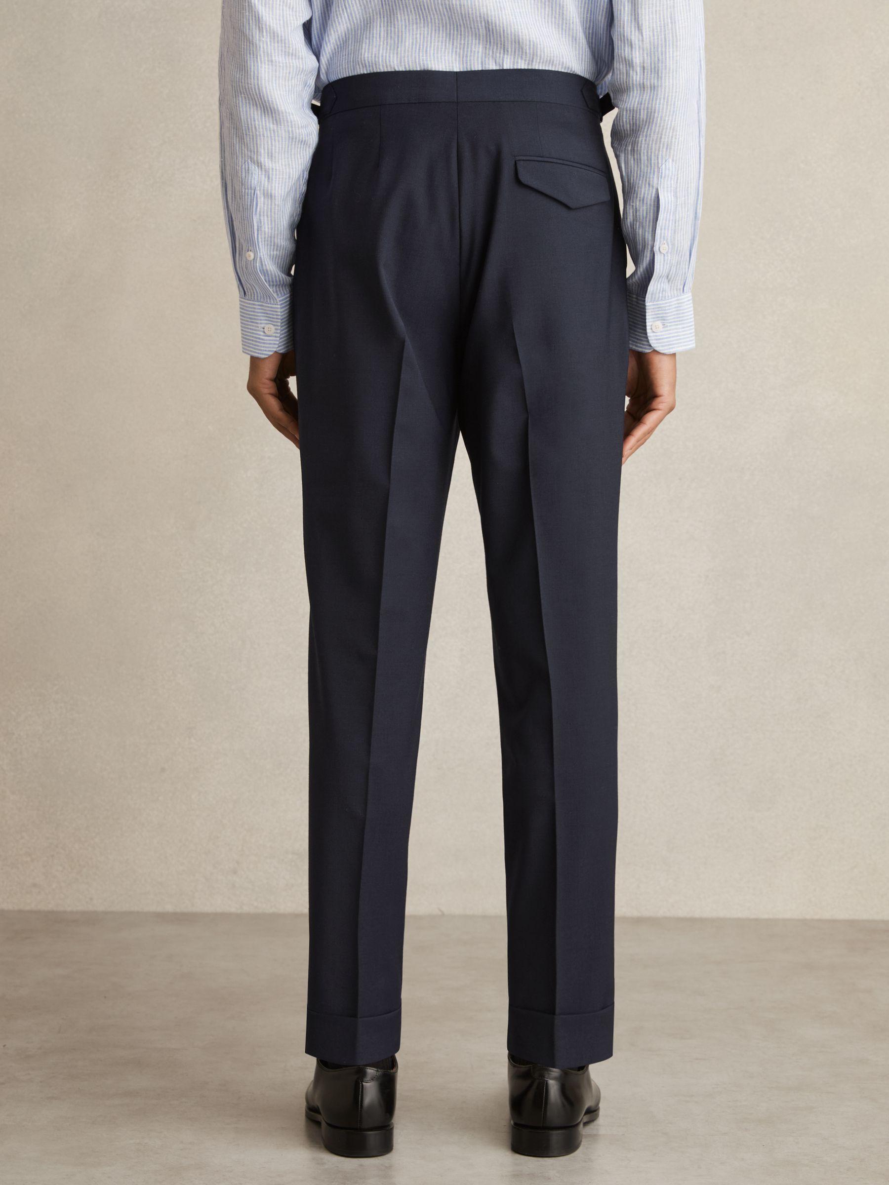 Slim Fit Wool Blend Suit Trousers in Bright Blue Product Image
