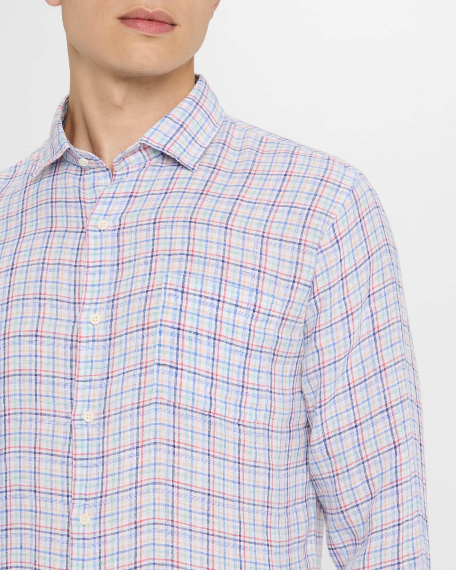 Men's Clambake Linen Check Sport Shirt Product Image