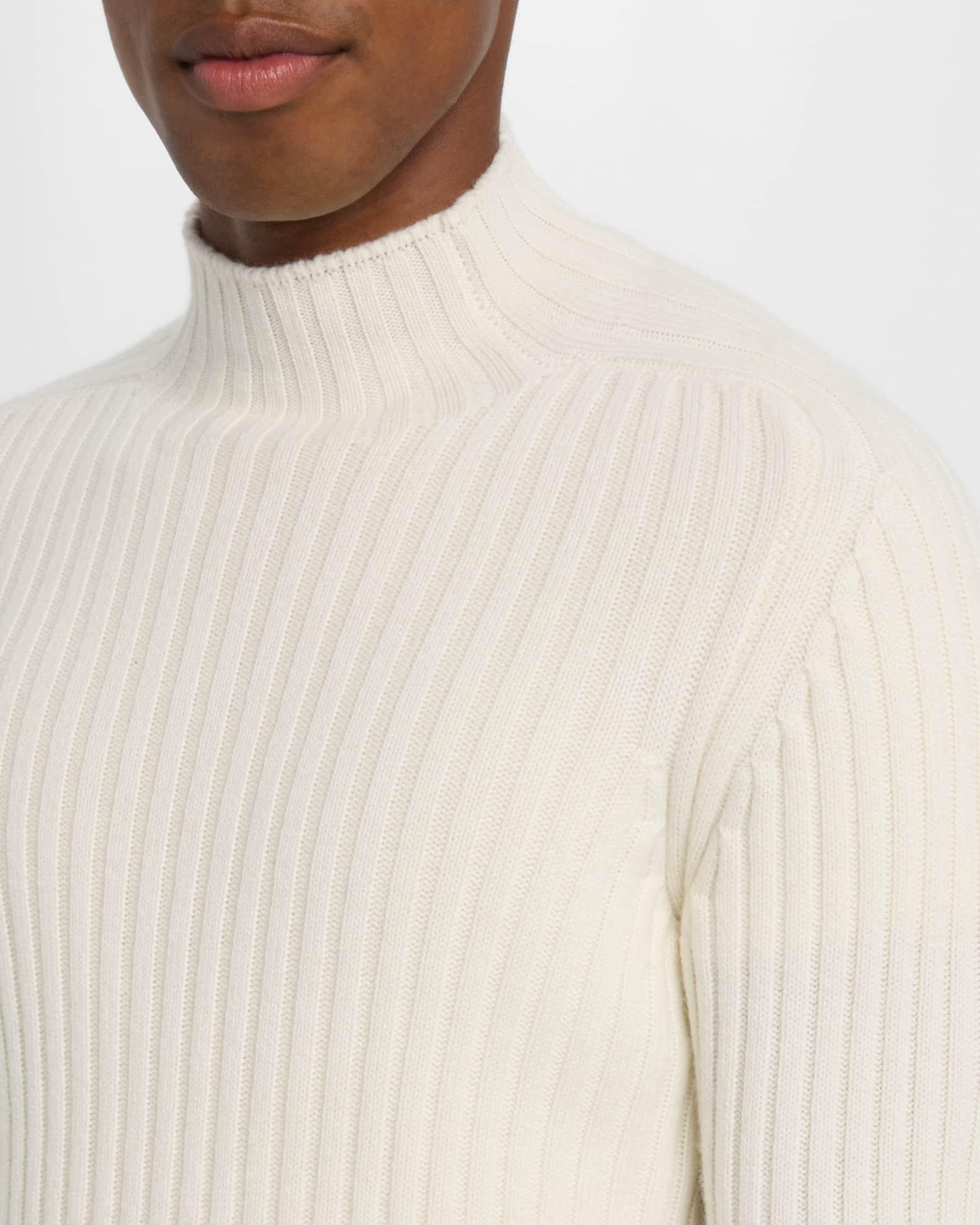 Men's Cashmere Rib-Knit Mock Neck Sweater Product Image
