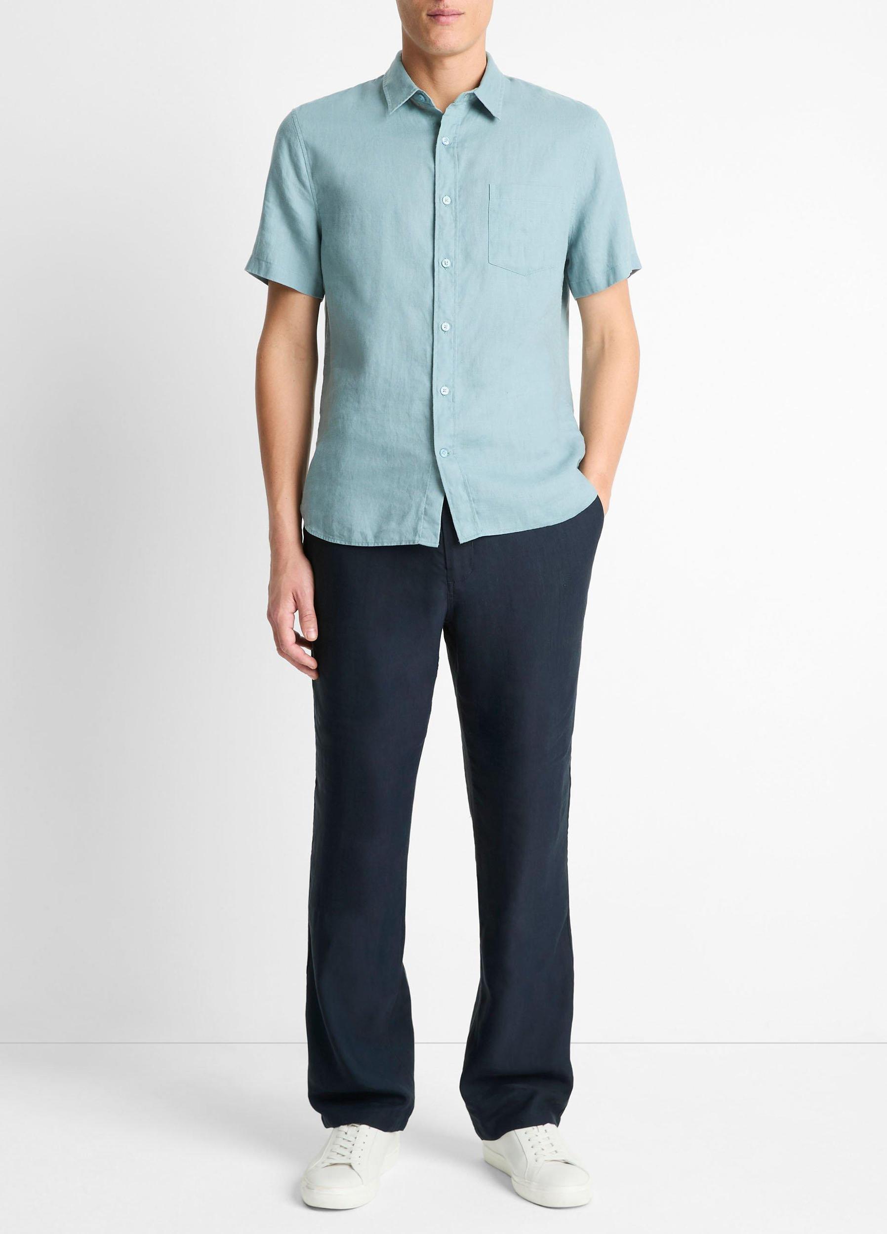 Linen Short-Sleeve Shirt Product Image