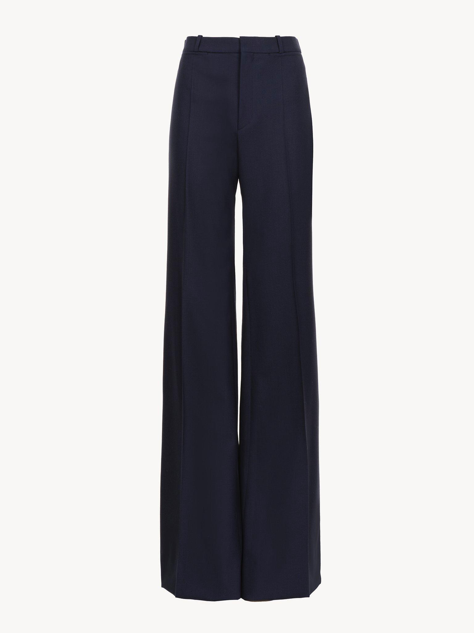 Flared tailored pants in stretch wool Product Image