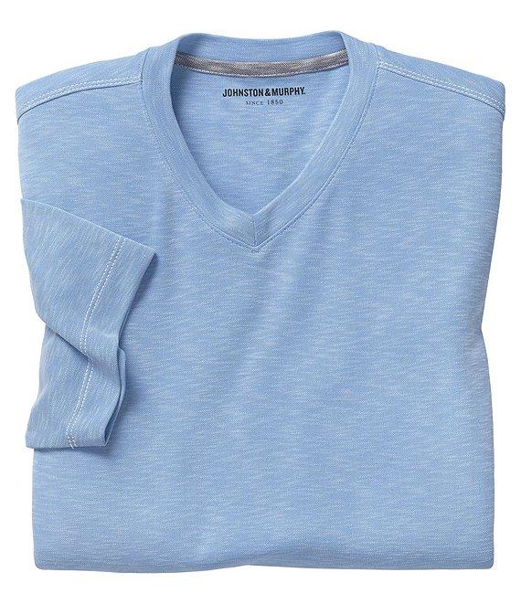 Johnston & Murphy Vintage Slub Short-Sleeve V-Neck T-Shirt Product Image