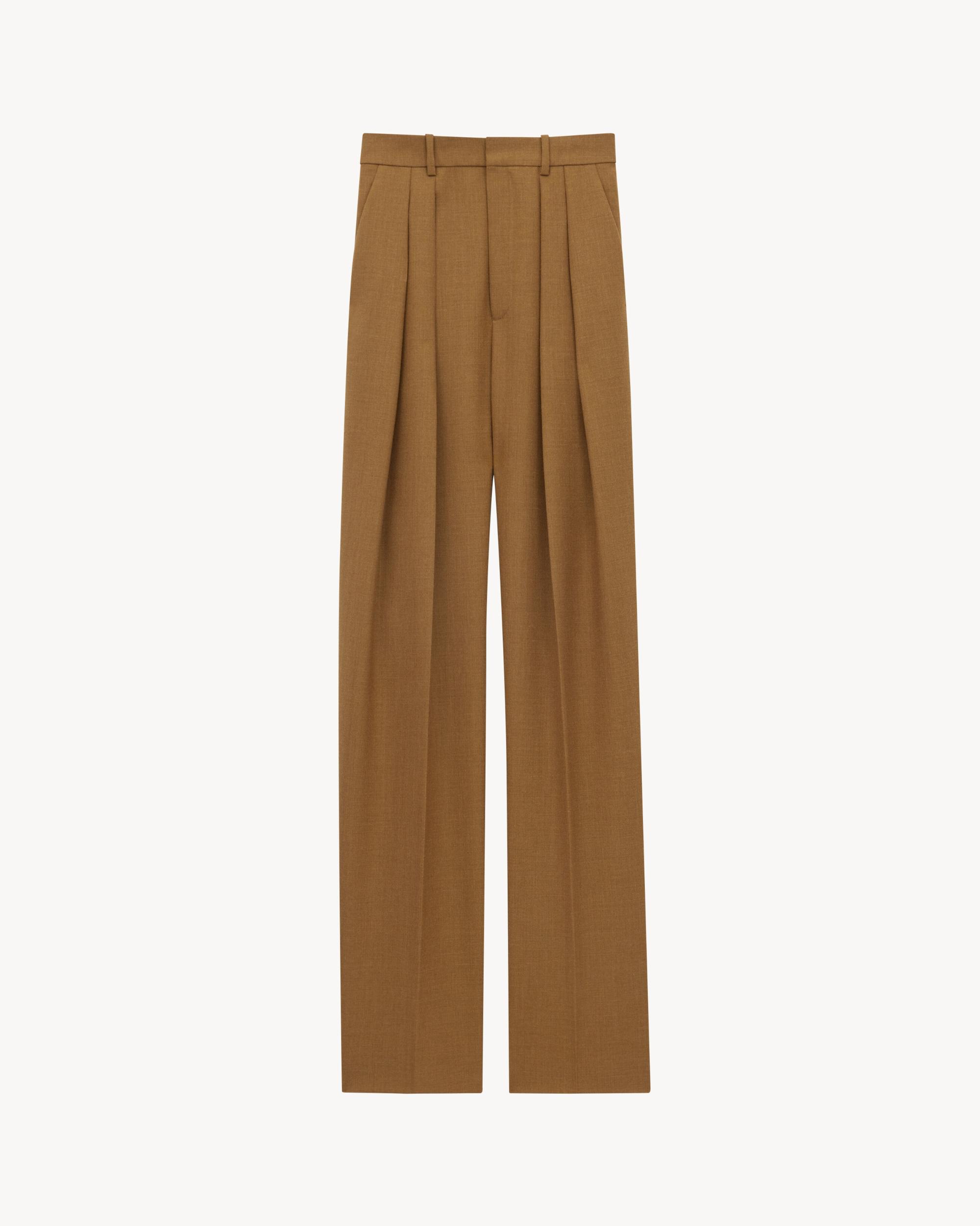 wide-leg pants in wool chiné Product Image