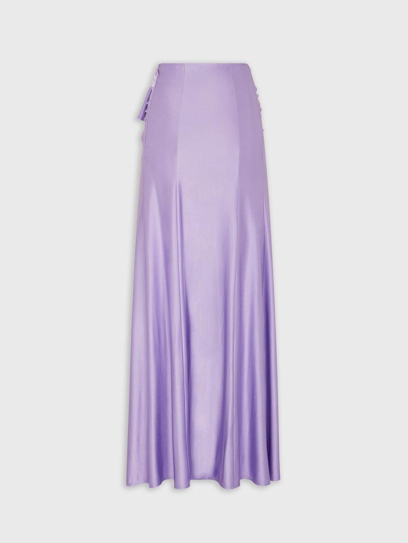 LAVENDER LONG SKIRT IN JERSEY Product Image