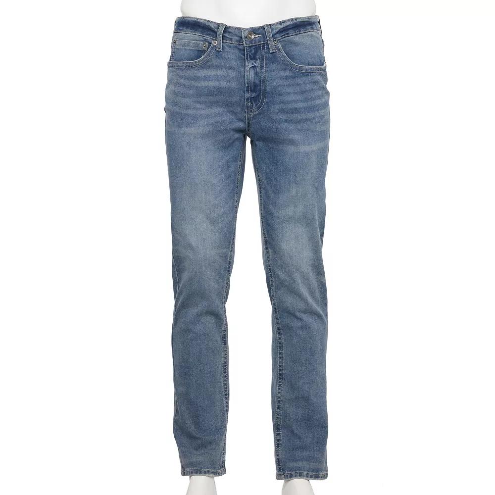 Men's Lazer Embroidered Slim Fit Jeans,  Product Image