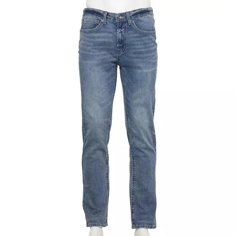 Men's Lazer Embroidered Slim Fit Jeans,  Product Image