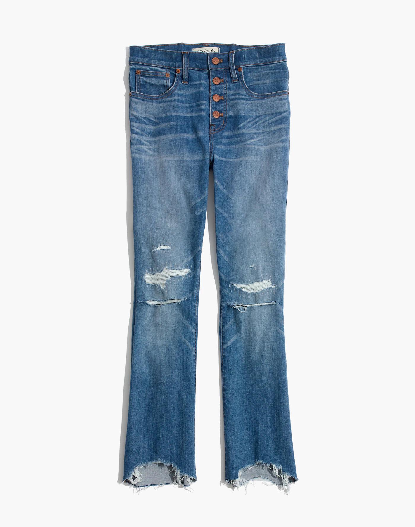 Petite Cali Demi-Boot Jeans in Bronson Wash: Button-Front Edition Product Image