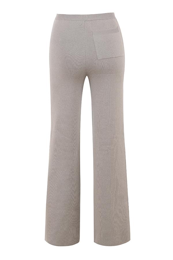 Hunter  grey cashmere straight leg trousers Product Image