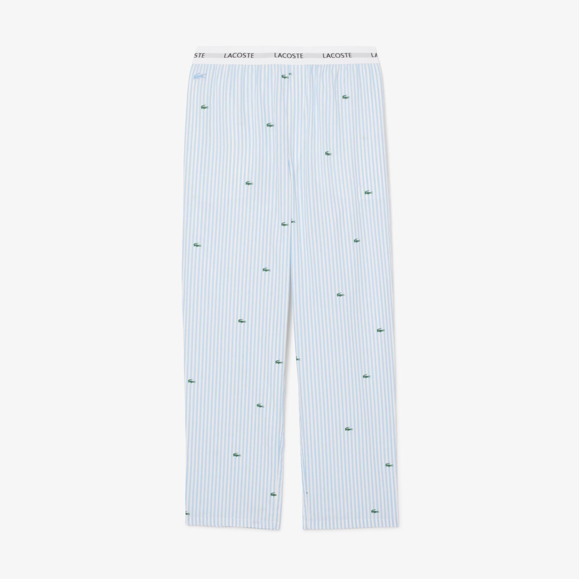 Printed Striped Cotton Pyjama Bottoms Product Image