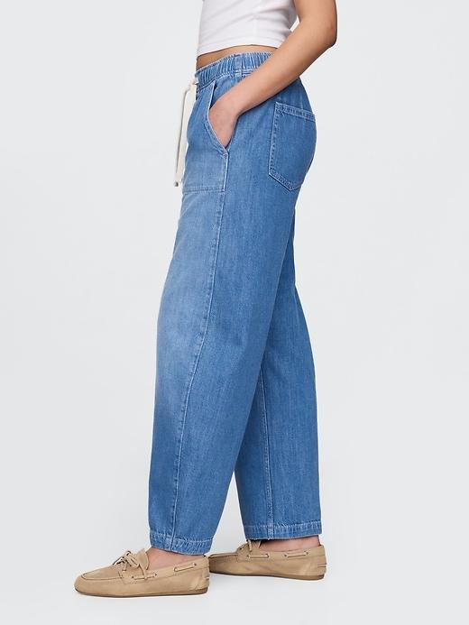 High Rise Easy Barrel Jeans Product Image