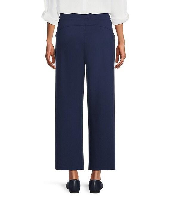 Intro Petite Size Double Knit Traveler Pull-On Wide Leg Pants Product Image