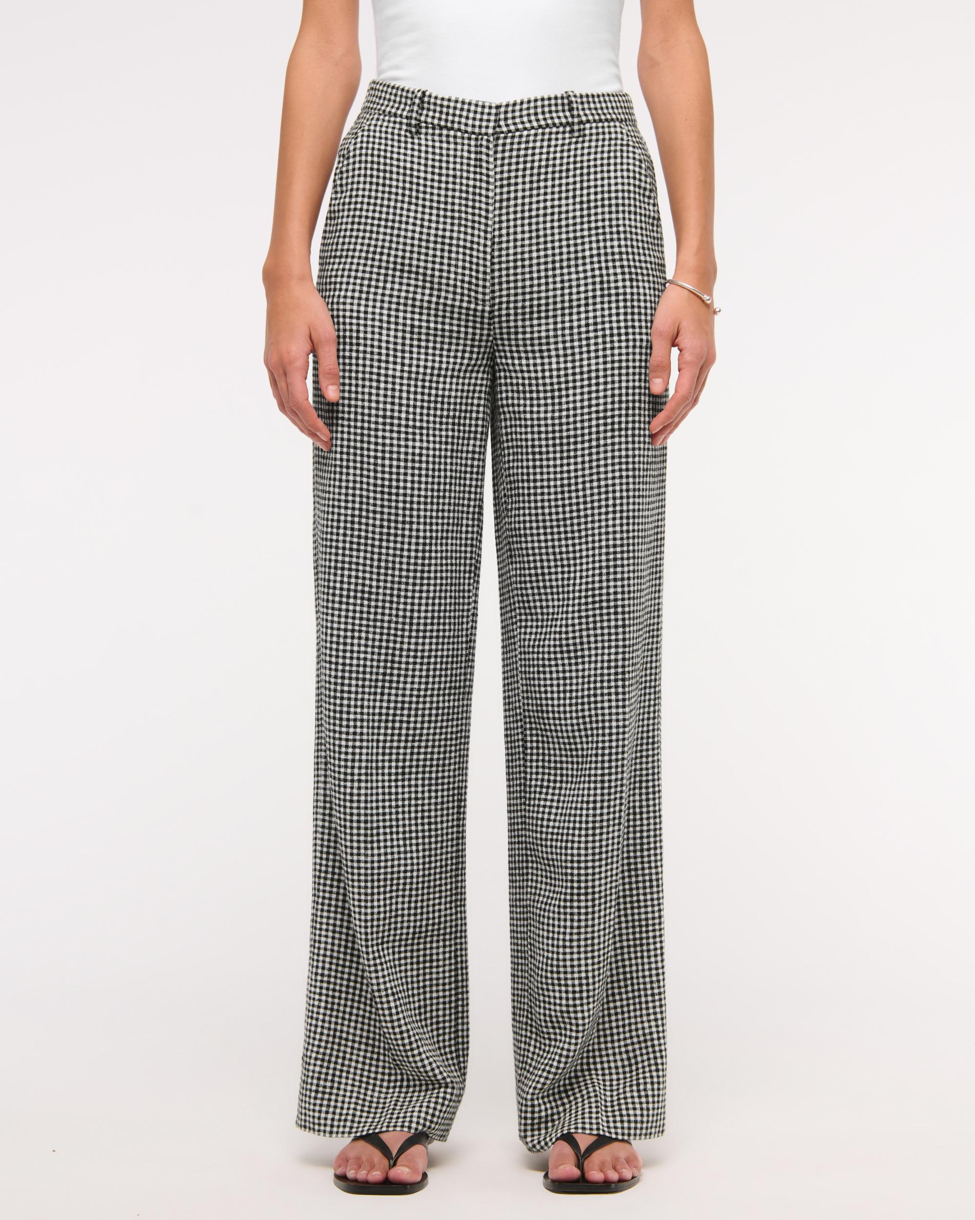 Tailored Linen-Blend Wide Leg Pant Product Image