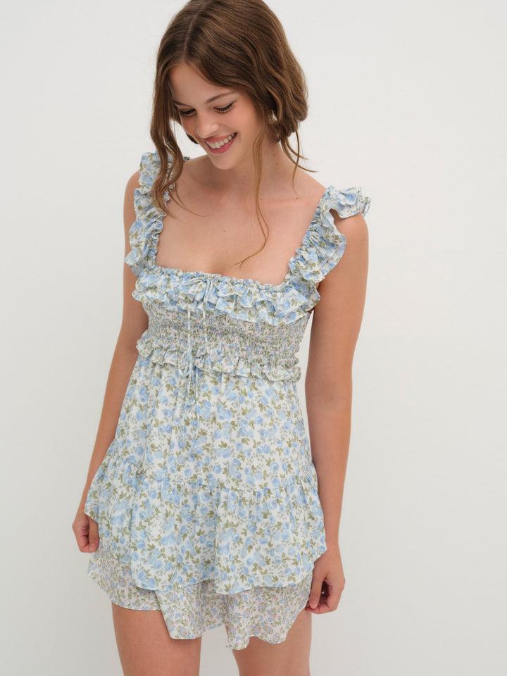 Riley Mini Dress — Blue Product Image