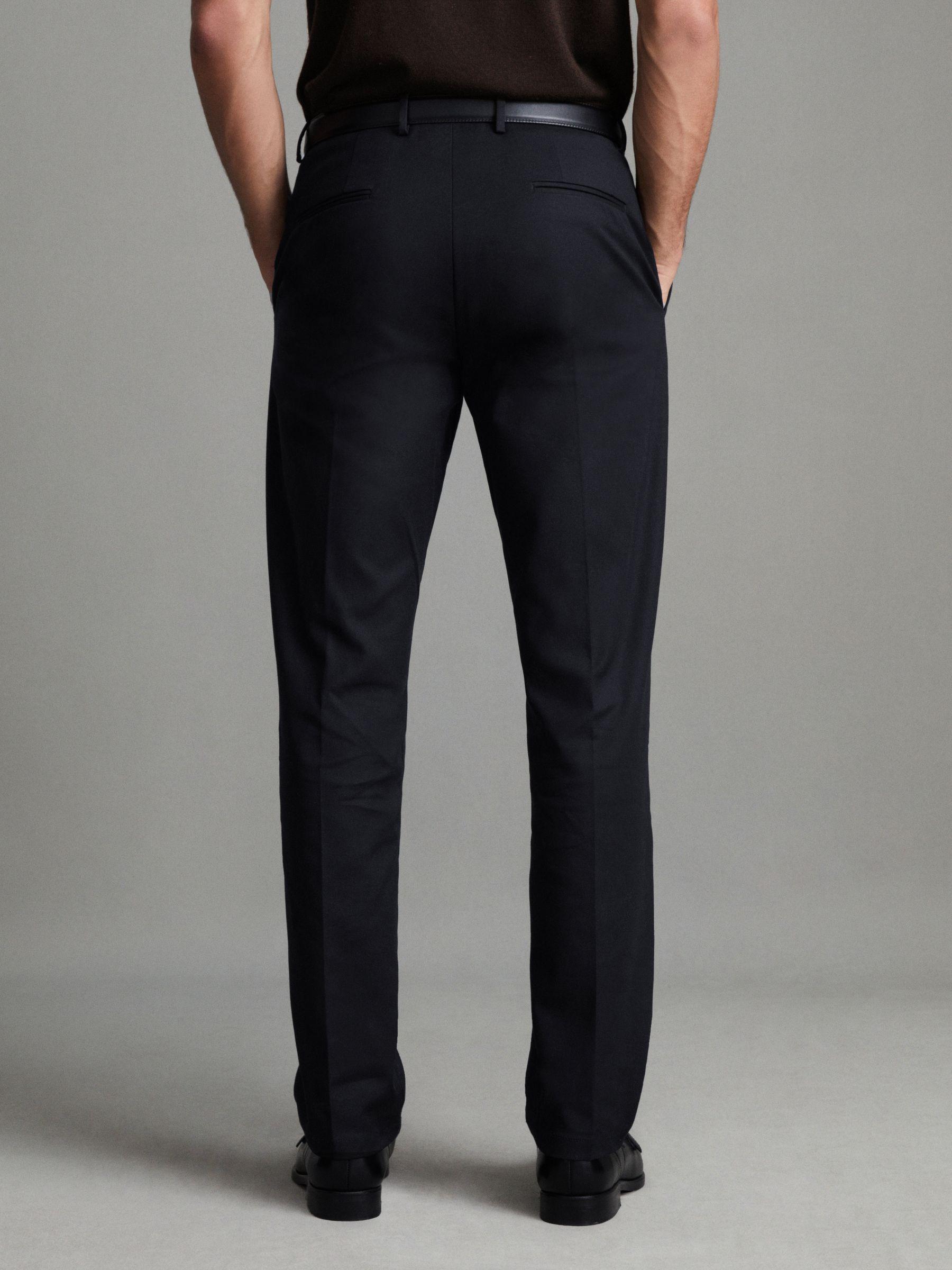 Cotton Blend Chinos in Navy Product Image