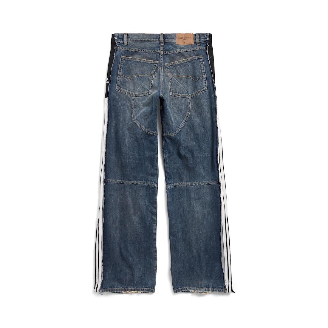 Men's Cut-up Tracksuit Pants in Blue Product Image