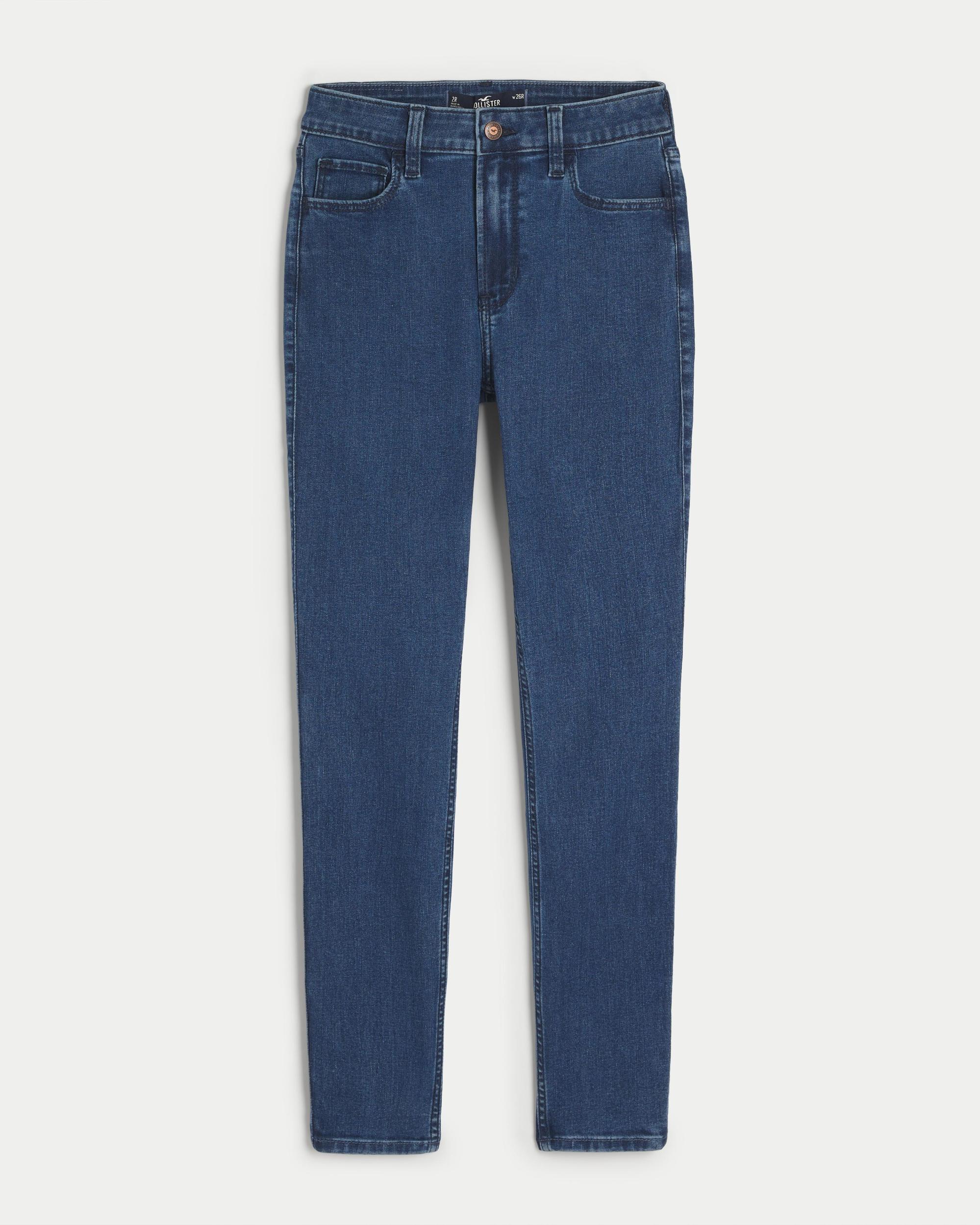 High-Rise Dark Wash Super Skinny Jeans Product Image