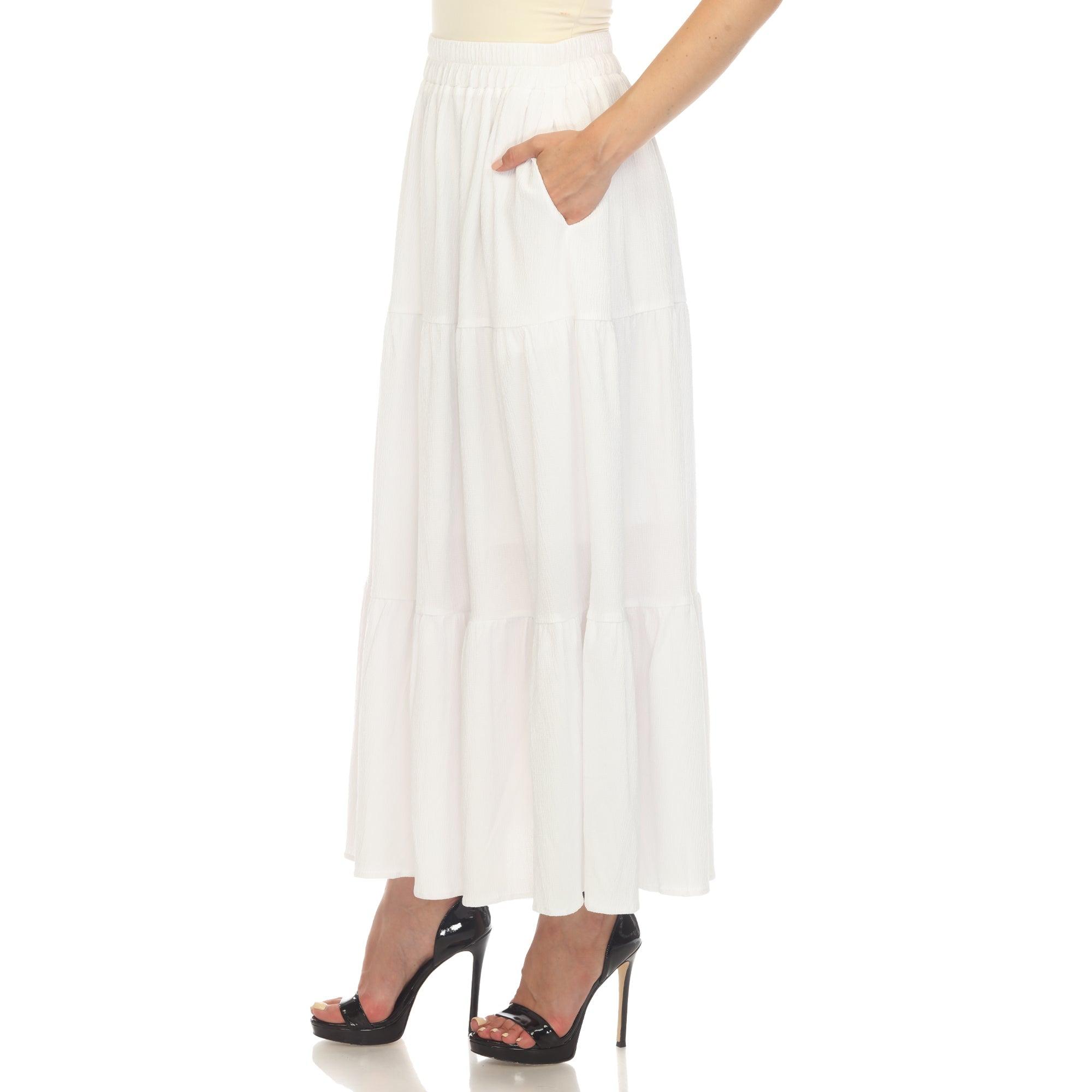 Pleated Tiered Maxi Skirt Product Image