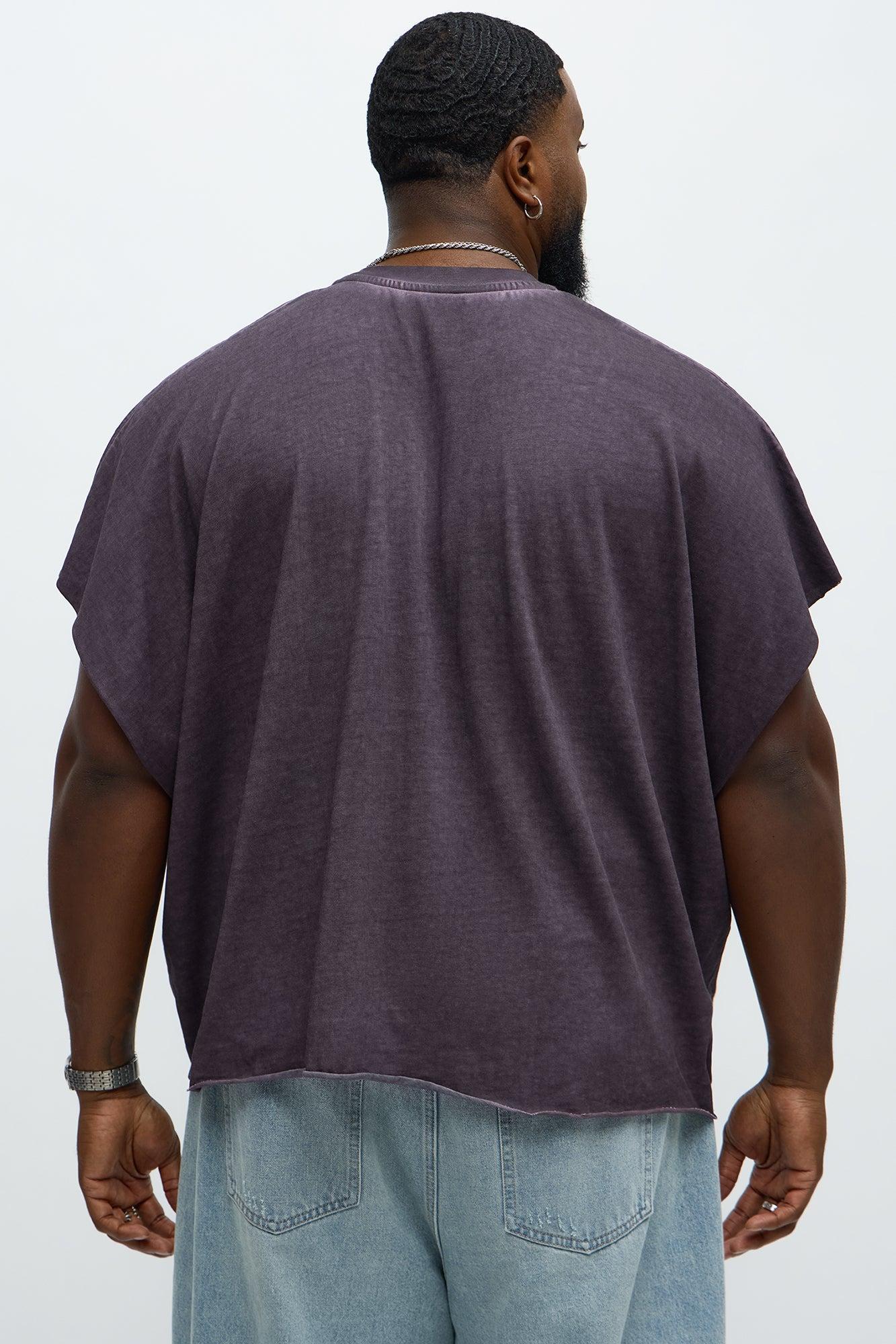 Oversized Float Heavy Jersey Muscle Tee - Purple Male Product Image