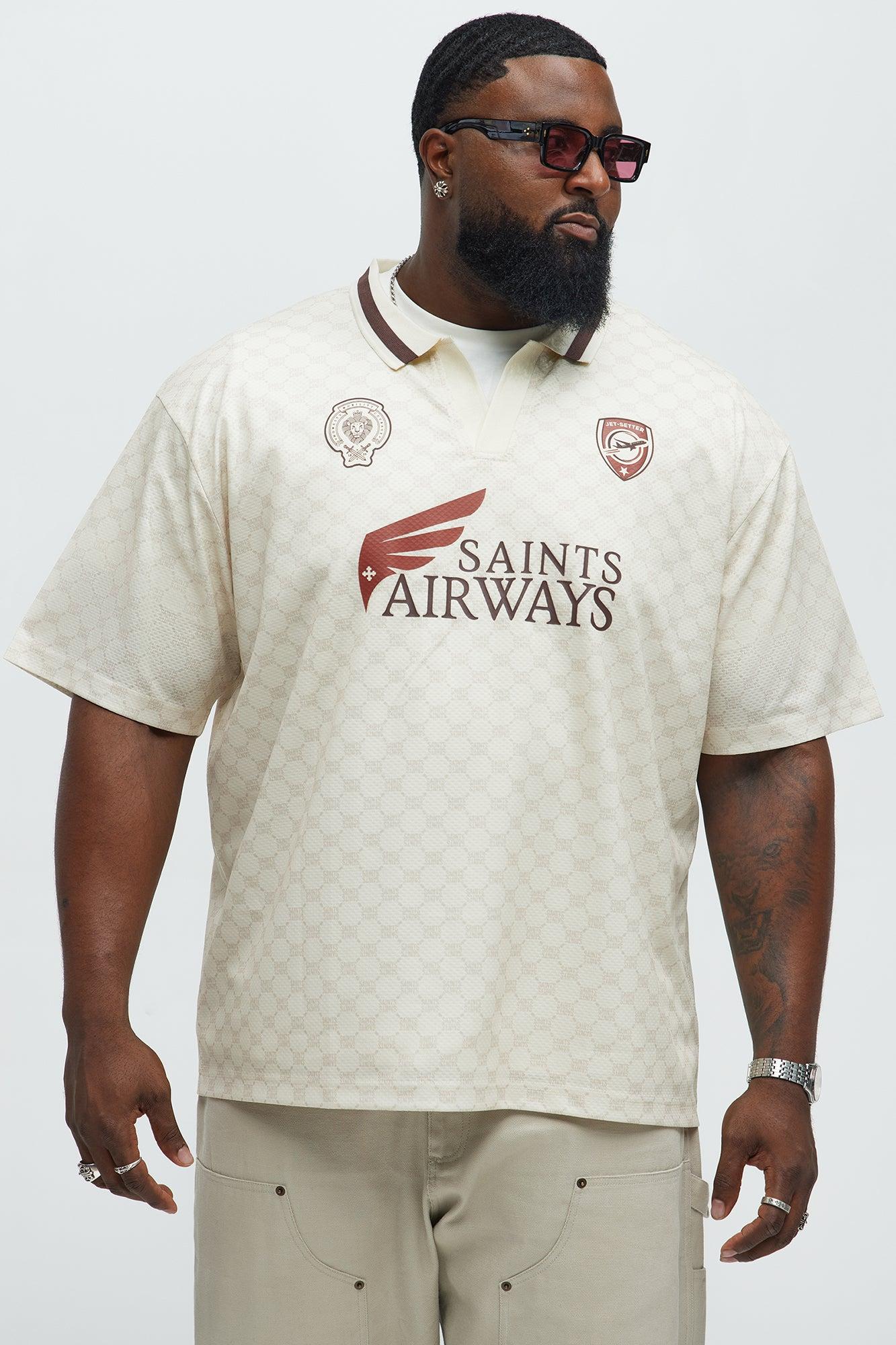 Saints Johnny Collar Soccer Jersey - Ivory Product Image