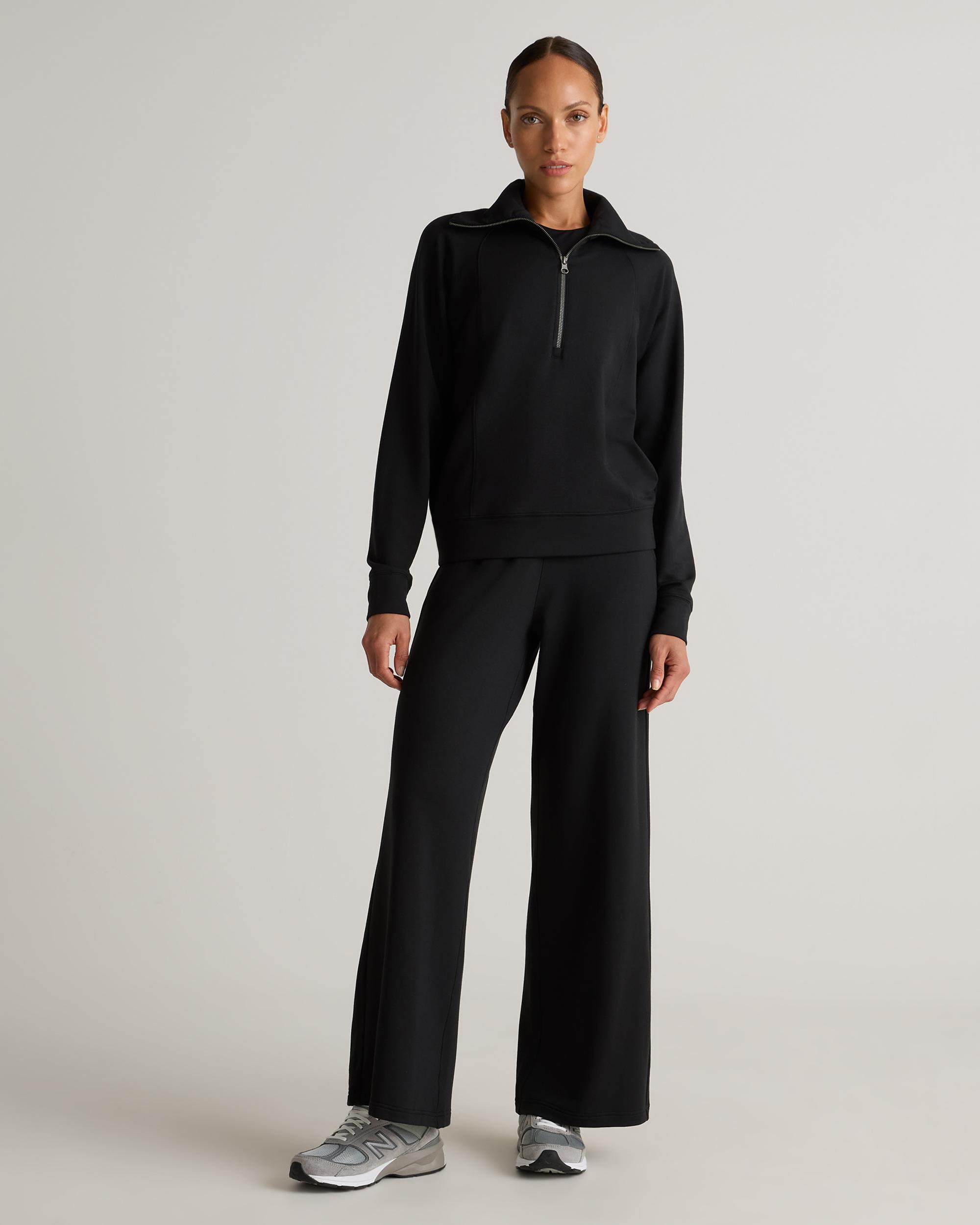 Quince | Women's SuperSoft Fleece Half Zip Lenzing Modal Product Image