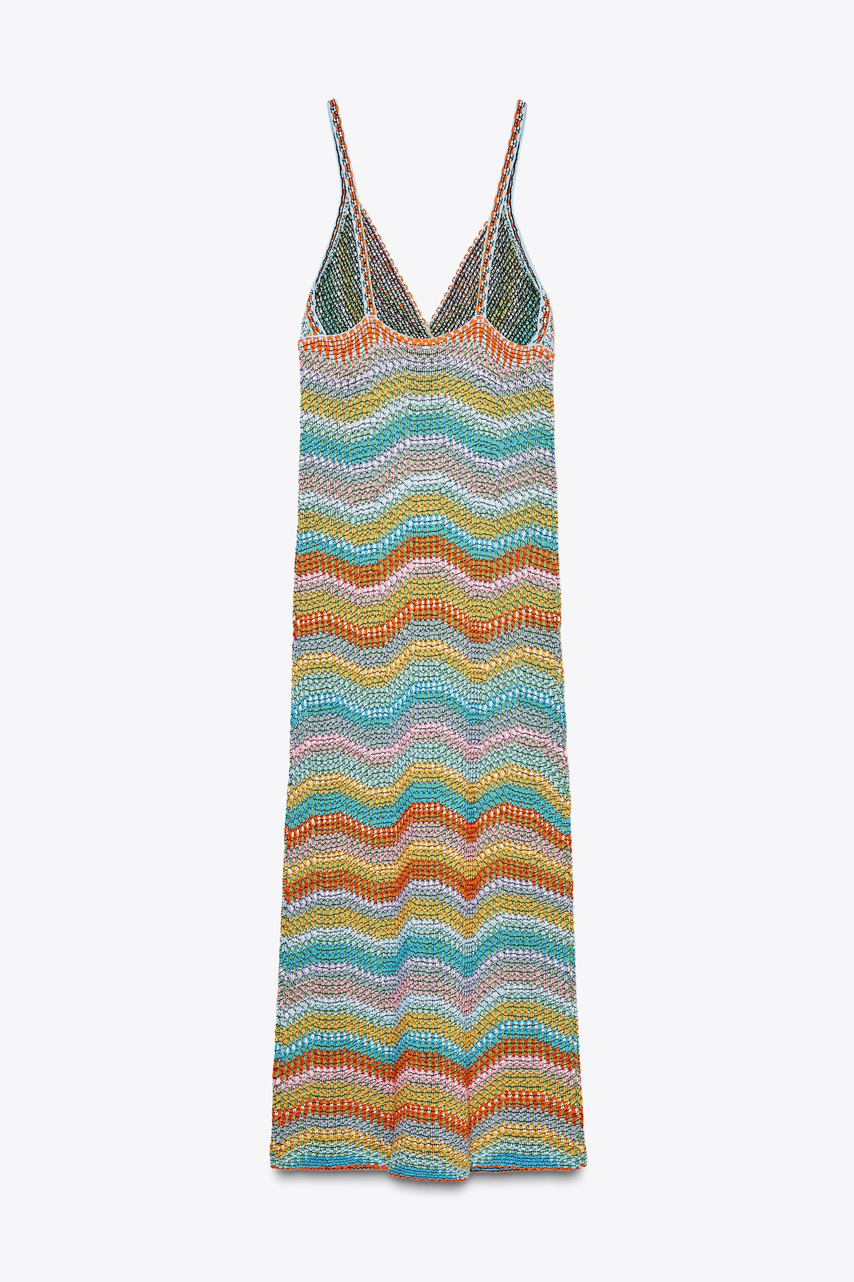 CROCHET KNIT STRAPPY DRESS Product Image