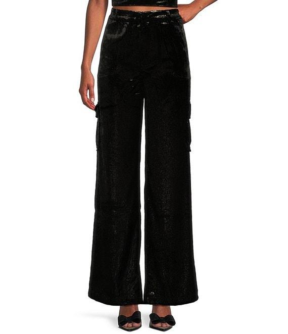 Guess Jolie Velvet Coordinating Cargo Pants Product Image