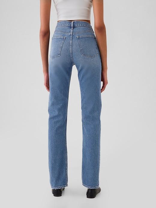 High Rise Crossover '90s Straight Jeans Product Image