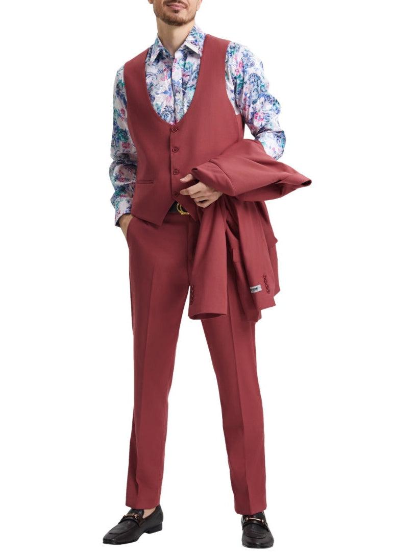 Stacy Adams - Coral 3 Piece Hybrid Fit Suit With Expandable Waist Band Product Image