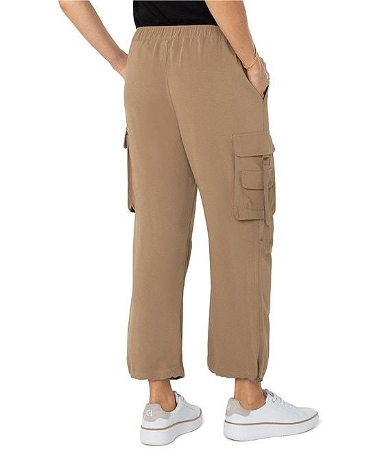 Liverpool Los Angeles Pull-On Cinch Hem Parachute Cropped Cargo Pants Product Image