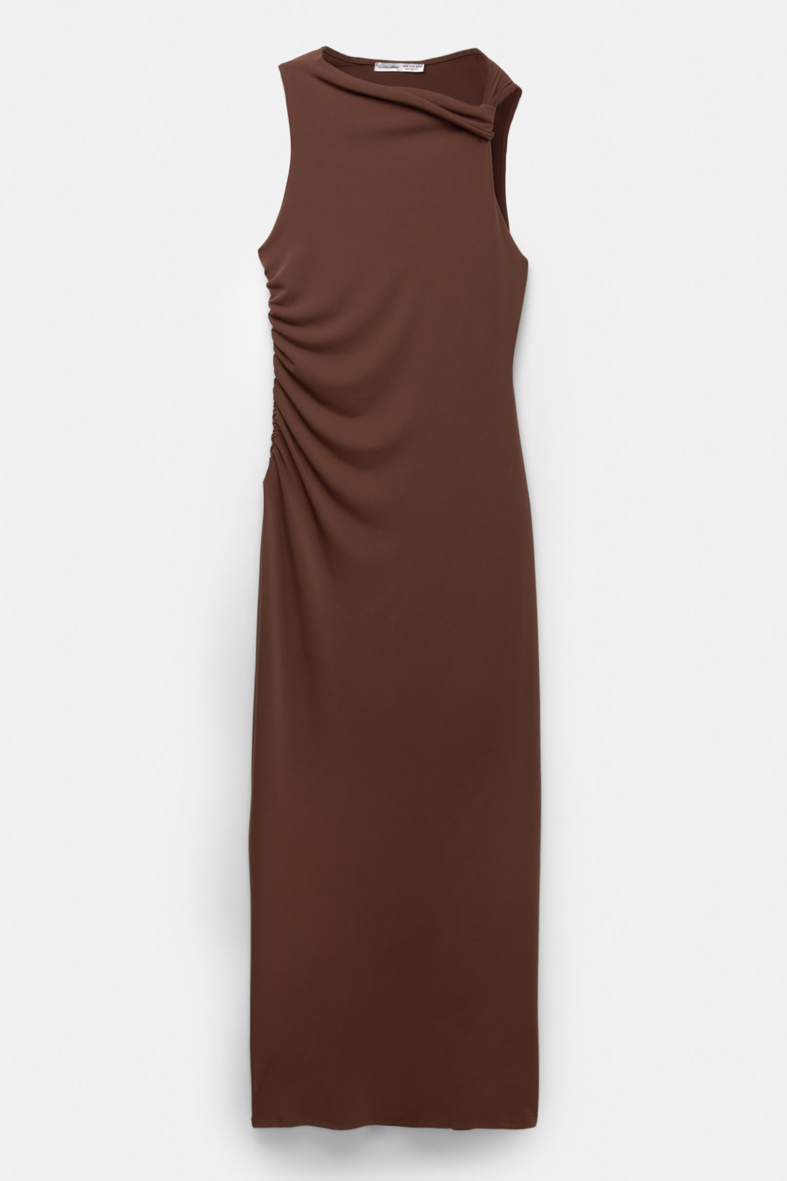 Gathered midi dress Product Image