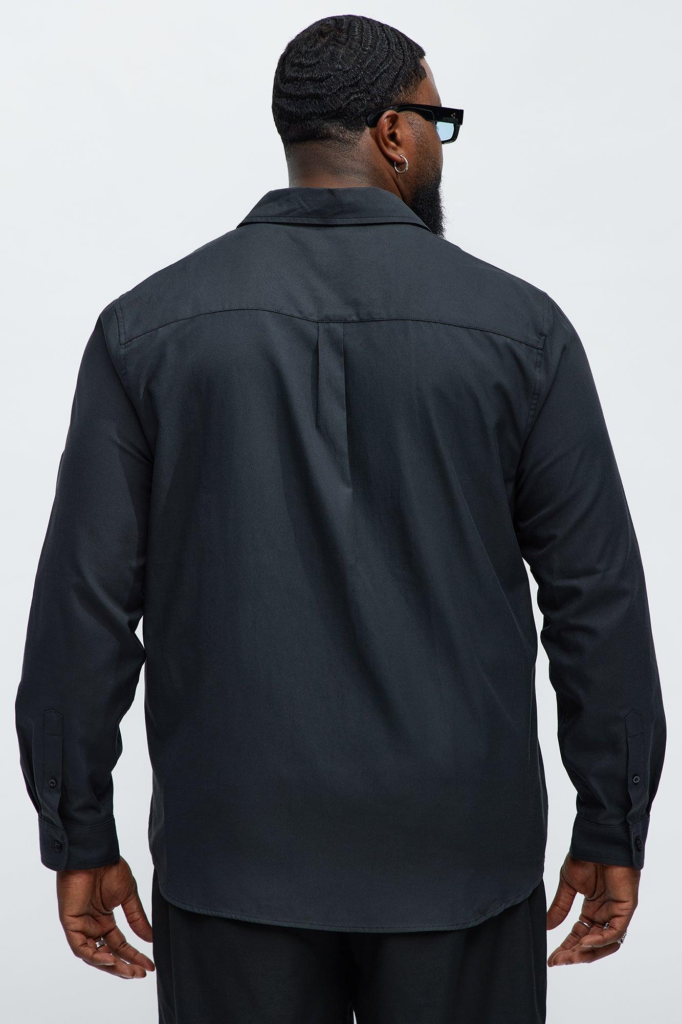 Oxford Long Sleeve Shirt - Black Product Image