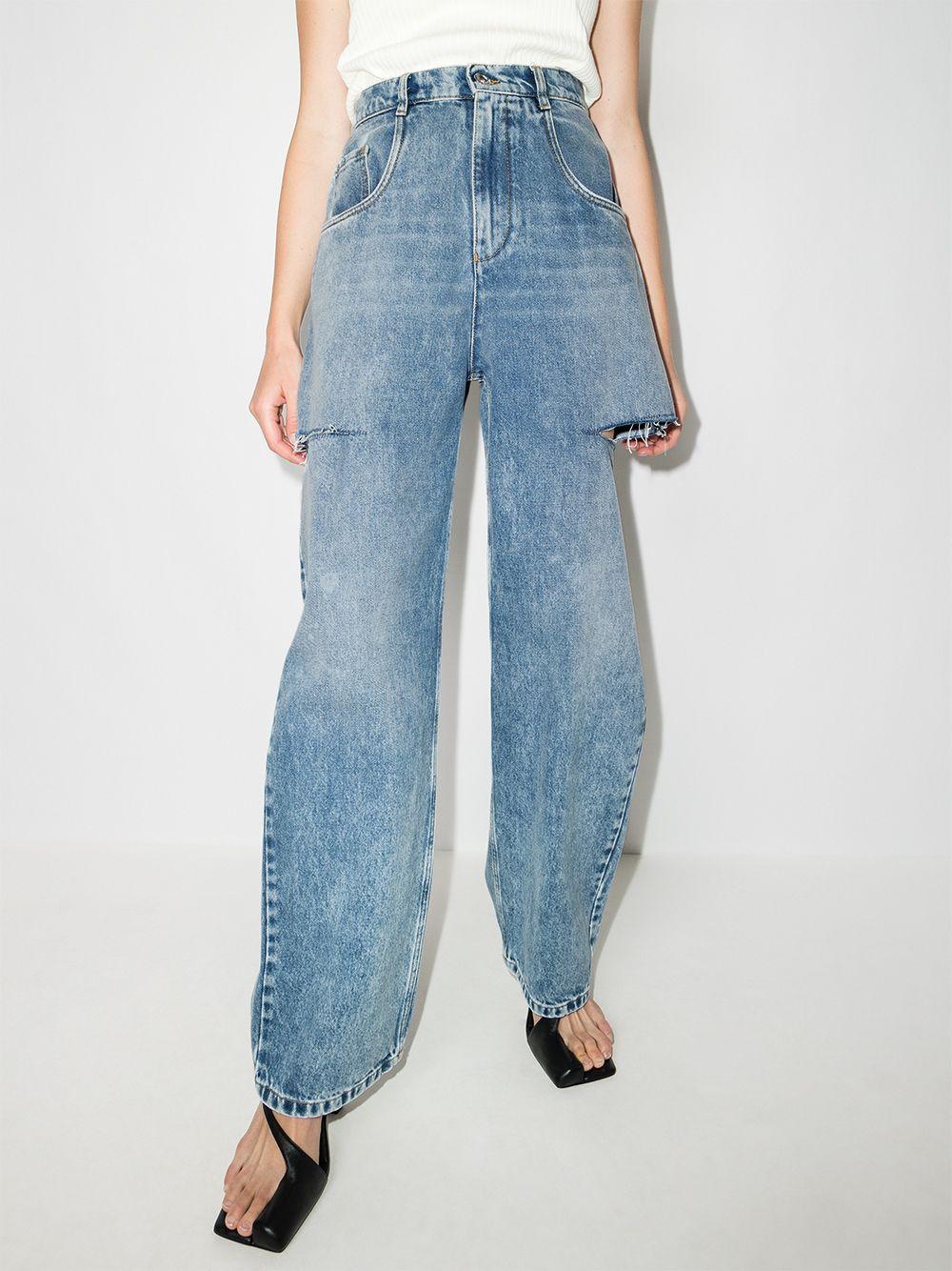 distressed straight-leg jeans Product Image