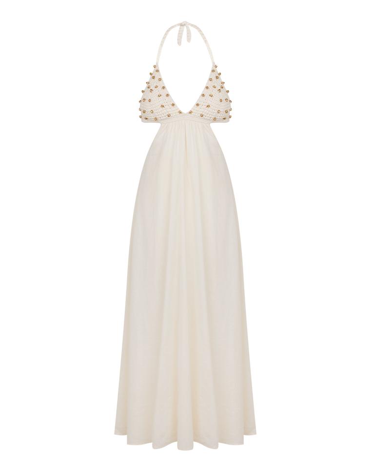 Ivy Long Dress - Off White Product Image