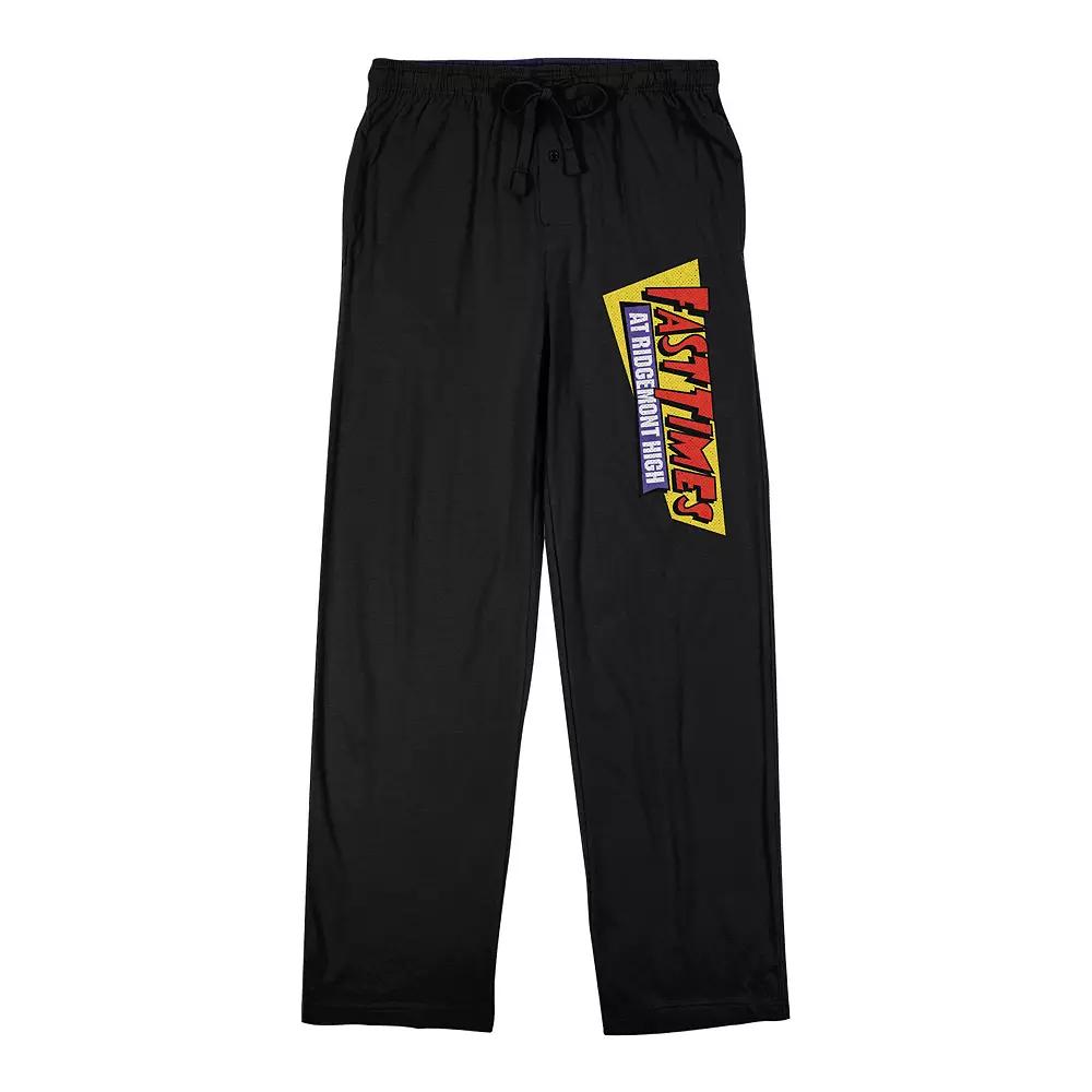 Men's Fast Times at Ridgemont High Pajama Pants, Size: Medium, Black Product Image