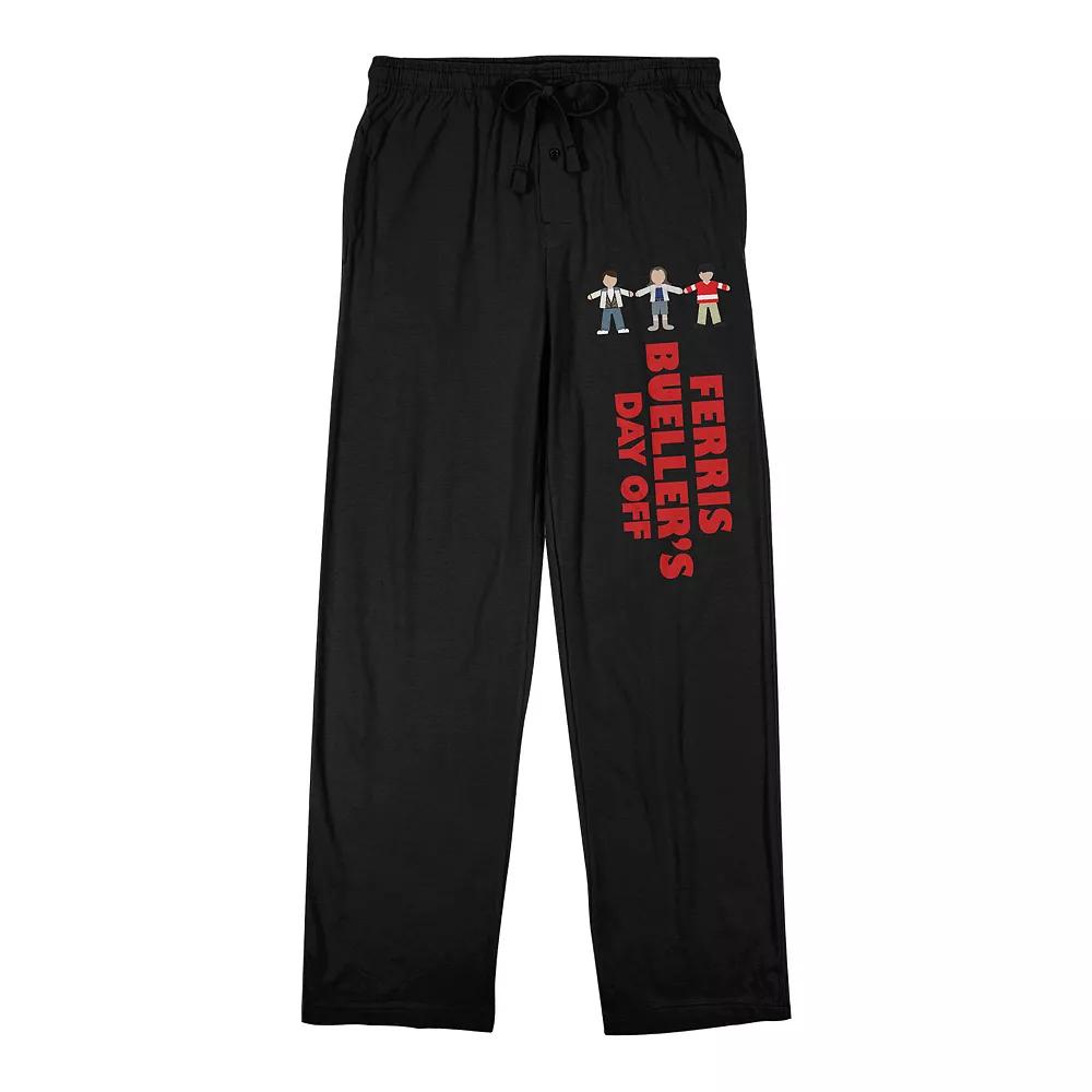 Men's Ferris Buellers Day Off Sleep Pants, Size: XXL, Black Product Image