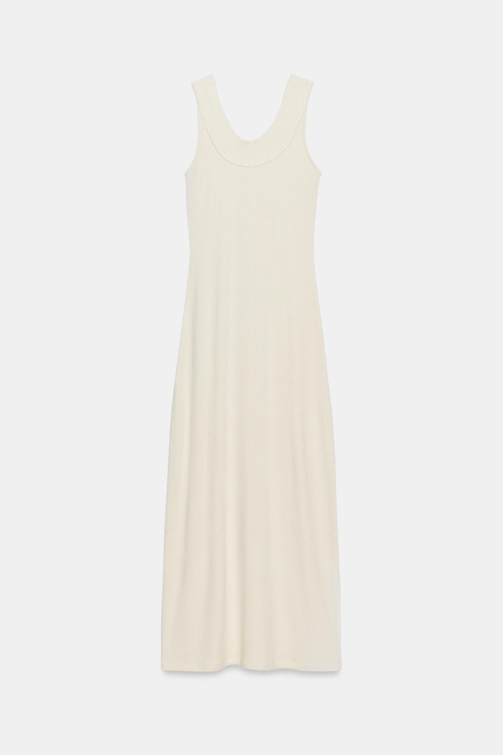 RIB HALTER NECK DRESS Product Image