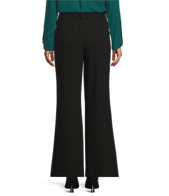 Investments Petite Flare Leg Pull-On Basket Weave Pants Product Image